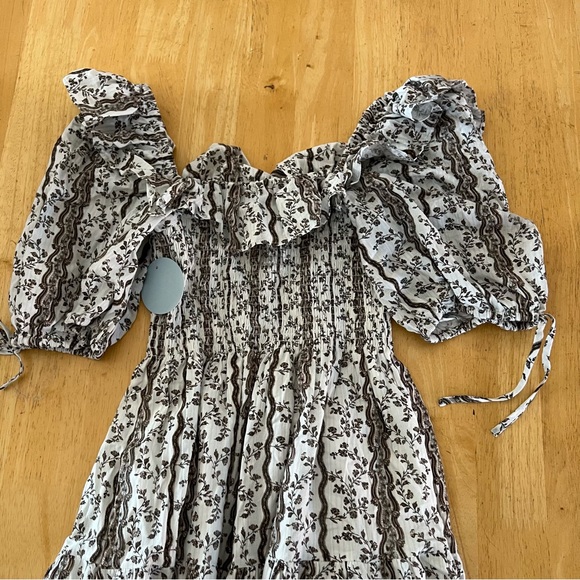 Hill House Home The Corinne Nap Dress Floral Puff Sleeve Midi Dress - Picture 5 of 12